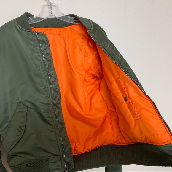 Alpha Industries MA-1 Bomber Jacket W in Sage Green - Picture 12 of 15